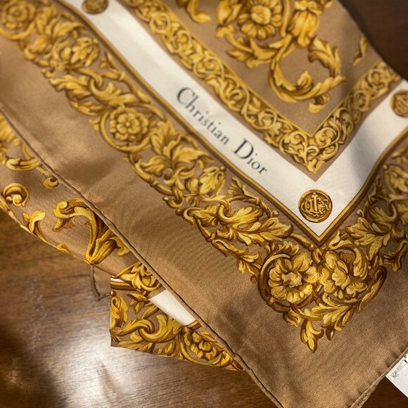 Authentic Vintage Christian Dior Silk Scarf - Picture 1 of 3